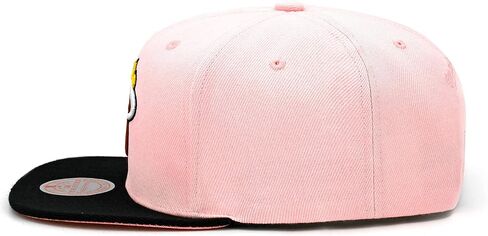 Mitchell & Ness Miami Heat Snapback Hat Adjustable Cap - Light (Pastel) Pink/Black/Pink Bottom in Saudi Arabia