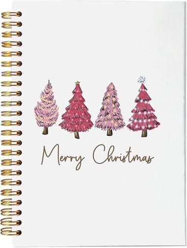 Pink Christmas Tree Notebook, Merry Christmas Journal, Christmas Journal, Notebook Gifts for Christmas, Writing Spiral Notebook 5.5x8.3 in Saudi Arabia