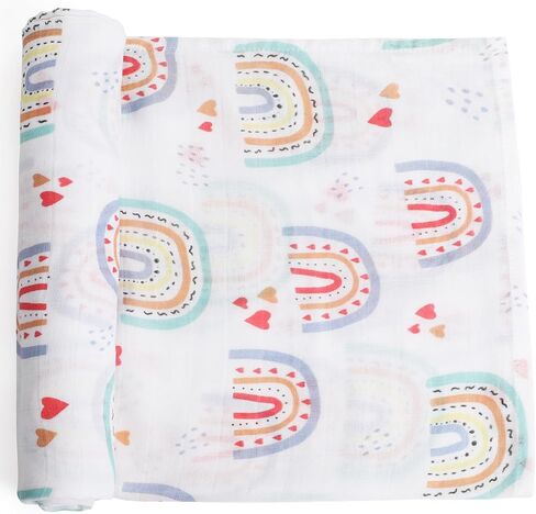 Muslin Swaddle Blanket - Soft, Silky Baby Receiving Wrap for Newborns - Unisex Design, Ideal for Boys and Girls - 47x47 Inches (120x120cm) - Large and Comfortable (Airplane & Cloud) in Saudi Arabia