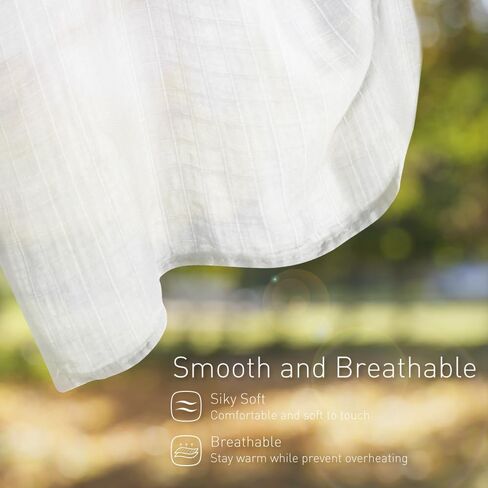 Muslin Swaddle Blanket - Soft, Silky Baby Receiving Wrap for Newborns - Unisex Design, Ideal for Boys and Girls - 47x47 Inches (120x120cm) - Large and Comfortable (Airplane & Cloud) in Kuwait