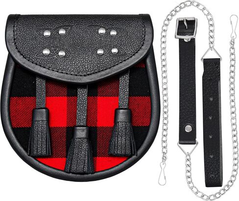 الجلد الاسكتلندي الحديث والترتان Sporran للتنانير-Sporran لإكسسوارات التنورة الرجالية in Kuwait