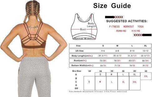 icyzone Strappy Sports Bra for Women - Medium Support Crisscross Yoga Bra Padded Workout Running Tops in Saudi Arabia