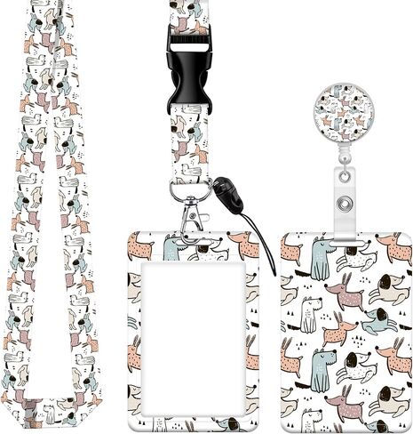 ID Badge Holder with Retractable Badge Reel Clip and Lanyard, Cute Card Name Tag Lanyard Vertical ID Protector Bage Clips for Nurse Doctor Teacher Student (Grey Butterfly) in Saudi Arabia