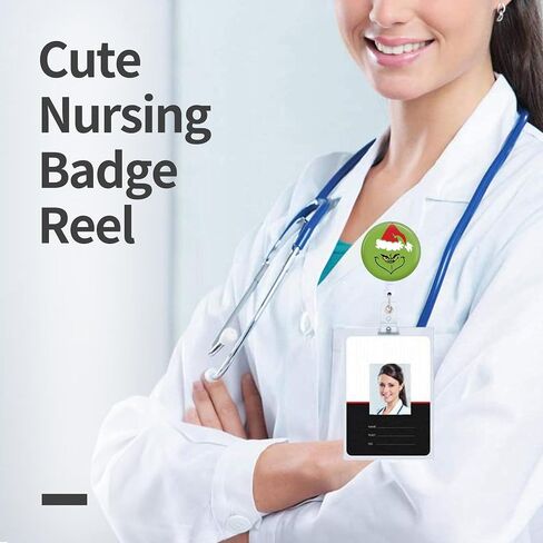 Badge Reels Holder Retractable with ID Clip for Nurse Name Tag Card Fun It's Fine I'm Fine Everything is Fine Nursing Doctor Teacher Student Medical Work Office Alligator Clip ZJK471 in Saudi Arabia
