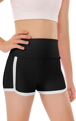 Haloumoning Girls Shorts Casual Summer Athletic Shorts Comfy High Waisted Yoga Shorts with Back Pocket in Saudi Arabia