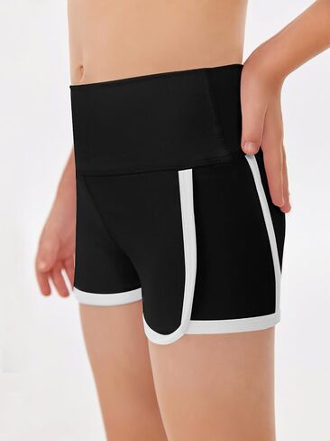 Haloumoning Girls Shorts Casual Summer Athletic Shorts Comfy High Waisted Yoga Shorts with Back Pocket in Saudi Arabia