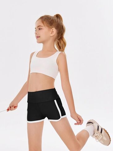 Haloumoning Girls Shorts Casual Summer Athletic Shorts Comfy High Waisted Yoga Shorts with Back Pocket in Saudi Arabia