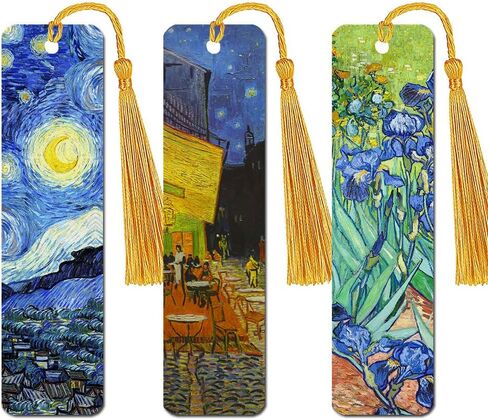 WIRESTER Set of 3 Metal Bookmarks with Light Gold Tassel for Students, Reader, Teachers, Book Lovers - Purple Nebula Galaxy, Galaxy Star Space, Celestial Blue Purple Galaxy in Saudi Arabia