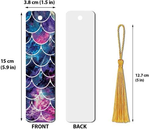 WIRESTER Set of 3 Metal Bookmarks with Light Gold Tassel for Students, Reader, Teachers, Book Lovers - Purple Nebula Galaxy, Galaxy Star Space, Celestial Blue Purple Galaxy in Saudi Arabia