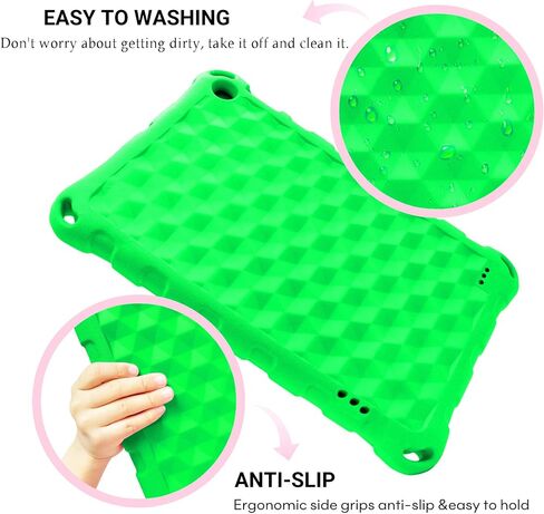 Fire 7 Tablet Case for Kids,Not Compatible with 2022 New, OQDDQO Extra Thick Protective Layer Double-Layer Shockproof in Four Corners Compatible with 9/7/5th Generation 2019/2017/2015 Release (Blue) in Saudi Arabia