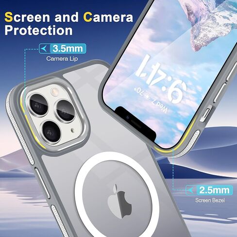 Fingic Magnetic for iPhone 11 Case[Compatible with Magsafe] 15FT Drop Tested Hard Back Soft TPU Edge Antiscratch Protective Slim Translucent Matte Case for iPhone 11 Case,6.1 Inch,2019,Black Titanium in Saudi Arabia
