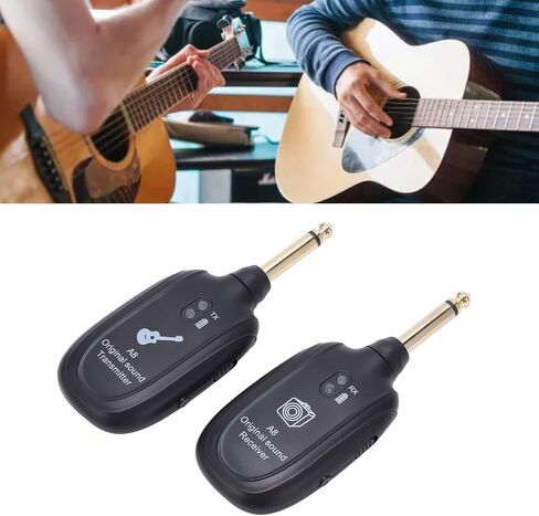 Wireless Guitar System, Receiver Transmitter Rechargeable Pickup Accessory Set Kit Wireless Guitar in Saudi Arabia