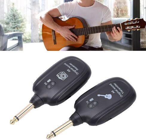 Wireless Guitar System, Receiver Transmitter Rechargeable Pickup Accessory Set Kit Wireless Guitar in Saudi Arabia