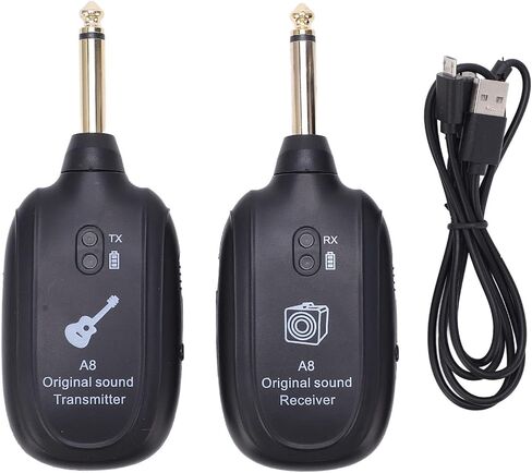 Wireless Guitar System, Receiver Transmitter Rechargeable Pickup Accessory Set Kit Wireless Guitar in Saudi Arabia