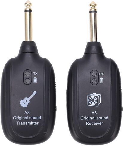 Wireless Guitar System, Receiver Transmitter Rechargeable Pickup Accessory Set Kit Wireless Guitar in Saudi Arabia