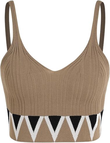 CIDER Boho Print Knit Crop Tank Top in Saudi Arabia