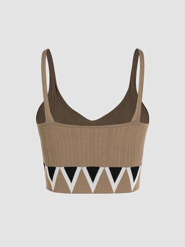 CIDER Boho Print Knit Crop Tank Top in Saudi Arabia