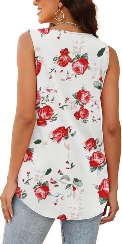 Geifa Tank Tops for Women Pleated Flowy Summer Sleeveless Tops in Kuwait