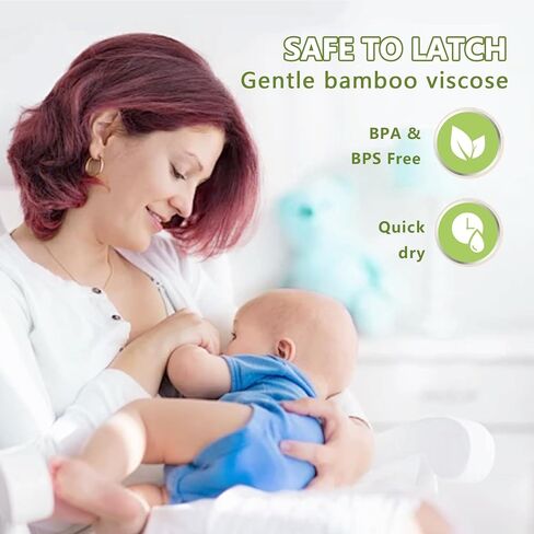 Reusable Nursing Pads 12 Pack,Washable Breast Pads Breastfeeding Essentials,Derived from Bamboo fibers,Newborn Necessities for Baby,Postpartum Essentials for Mom,Super Soft & Absorbent in Saudi Arabia