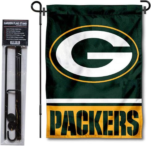 Green Bay Packers Garden Flag with Stand Holder in Saudi Arabia