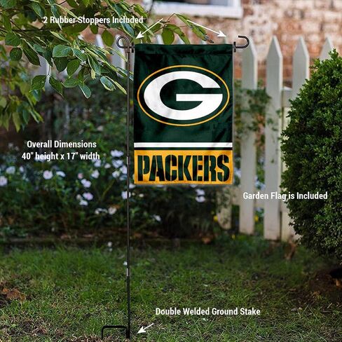 Green Bay Packers Garden Flag with Stand Holder in Saudi Arabia