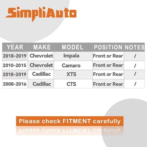 استبدال محمل محور العجلة لسيارة Chevy Camaro 10-15 /Impala 18-19، Cadillac CTS 08-16 /XTS 18-19 [513282-x2] in Kuwait