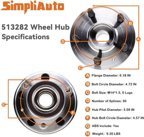 استبدال محمل محور العجلة لسيارة Chevy Camaro 10-15 /Impala 18-19، Cadillac CTS 08-16 /XTS 18-19 [513282-x2] in Kuwait