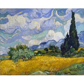 Meecaa Paint by Numbers Nature Landscape Field Tree Artist Kit for Adults Beginner DIY Oil Painting 16x20 inch (No Frame, Nature)