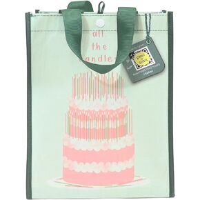 Tokki Large Size Reusable Gift Bags with Built-In QR Greeting Cards, 2 Pack, Poppies + Let's Celebrate | Personalized Photos, Videos & GIFs for Birthdays, Graduation, Father’s Day & Other Occasions