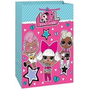 Large Multicolor LOL Surprise Paper Gift Bag - 1 Pc. | Eye-Catching Design, Perfect for Birthdays & Special Occasions