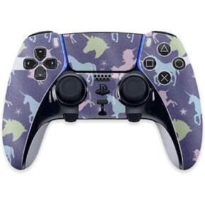 غلاف MightySkins اللامع المتوافق مع وحدة تحكم PS5 DualSense Edge - Unicorn Dream | لمسة نهائية لامعة واقية ومتينة شديدة اللمعان | سهل التطبيق وتغيير الأنماط | صنع في الولايات المتحدة الأمريكية