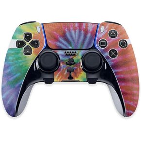MightySkins Glossy Glitter Skin Compatible with PS5 DualSense Edge Controller - Tie Dye Spiral | Protective, Durable High-Gloss Glitter Finish | Easy to Apply & Change Styles | Made in The USA