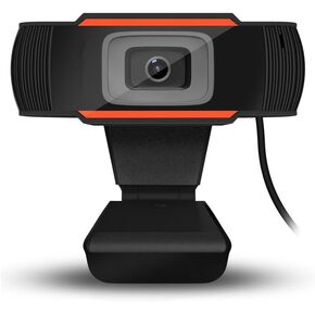 Full HD 1080P 30FPS Webcam, 2MP Desktop Computer Camera USB Camera Support Video Calling, Recording, Video Conference Streaming Computer Web Camera Built in Microphone PC Webcam, black