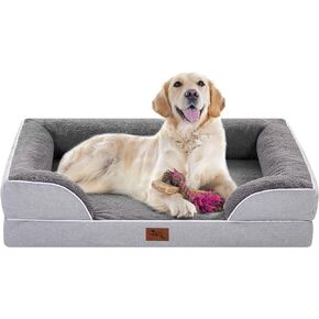 Dog Bed for X Large Dogs,Orthopedic Egg Memory Foam Dog Bed with Bolster, Breathable & Waterproof Dog Sofa Bed-Removable Washable Cover & Nonslip Bottom in Saudi Arabia