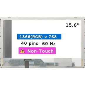 15.6" Screen Replacement LP156WH4-TLP1/ TLP2 / TLA1 / TLQ2 / TLN1 N156BGE-L21 / L11 LP156WH2-TLE1 / TLC1 / TLC2 / TLD1 LCD Display Panel 40 pin (HD 1366x768 Non-Touch)
