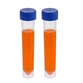 Sterile Transport Tube, 5ml Capacity, Molded Graduations, Conical Bottom, Self Standing, with Blue Screw Cap, Non- Pyrogenic, DN/RNase Free, Case of 200