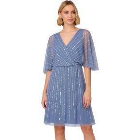 Adrianna Papell Women's Beaded Short Dress