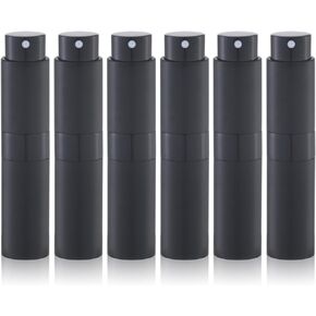 8ml Perfume Atomizer, Cologne Travel Spray Bottle, Refillable Portable Sprayer(6pcs, Black)