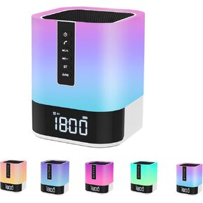 ساعة منبه بلوتوث للأطفال من وامجرا، مكبرات صوت بلوتوث 5 في 1 مع أضواء، 48 لونًا مصباح بجانب السرير يعمل باللمس، ساعة منبه للمراهقين، هدايا للفتيات المراهقات/الأولاد/الفتيات الجامعيات/الأخت/الابنة in Kuwait