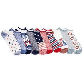 MUK LUKS Women's 10 Pack Low Cut Socks