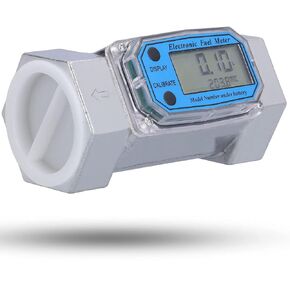 Turbine Flow Meter with Digital LCD Display Electronic Turbine Fuel Liquid Water Gas Oil Flowmeter 2in 2.3V?3.3V LLW?50 for , Kerosene, Gasoline