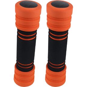 SQUATZ 3 LB Dumbbells Set of 2 - Compact Weight Dumbbells - Versatile Dumbbells for Toning, Pilates, and Barre - Comfortable Foam Grip - 1.5kg Dumbbells