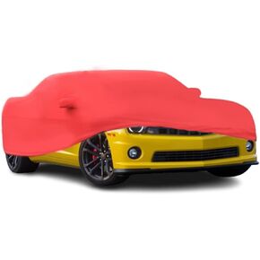 غطاء سيارة كامل داخلي مناسب للحماية ضد الغبار متوافق مع BMW Z4 2010-2022 قابل للتحويل ببابين (أحمر)