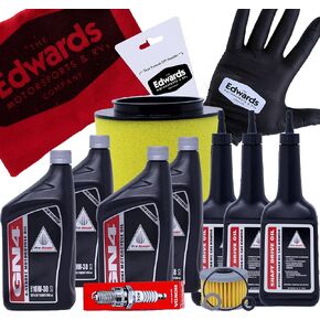 Edwards Oil Change Kit fits 2015-2022 Honda Pioneer 500 SXS500M2 with Spark Plug and Air Filter