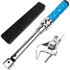 COTOUXKER Adjustable Torque Wrench, 5 to 30 Nm 30mm Open End Torque Wrench with Click and Changeable Head for Hvac Mini Split and Refrigeration System