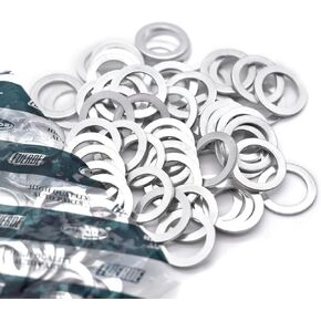 50PCS Aluminum Oil Drain Plug Gasket Washer Crush Seal 14mm Gasket Replaces for OEM 94109-14000 for Honda Civic Accord CRV Accord, Acura, Civic, Ridgeline, Odyssey, CR-V, Pilot, Fit, Element