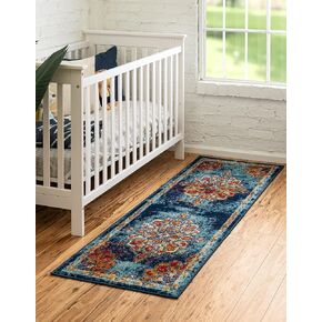 Unique Loom Parker Collection Area Rug - Kokulu (6' 1" x 9' Rectangle, Multi/ Blue)