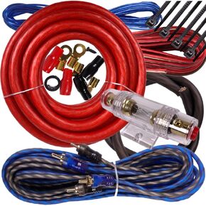 Complete 2500W Gravity 4 Gauge Amplifier Installation Wiring Kit Amp Pk2 4 Ga Red - for Installer and DIY Hobbyist - Perfect for Car/Truck/Motorcycle/Rv/ATV, 2500W / RED