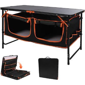 Folding Camping Table with Storage Bag Aluminum Portable Picnic Table for Outdoor Travel Beach, Backyards, BBQ, Party and Picnic in Kuwait