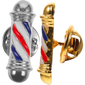 FRCOLOR 4 Pcs Turning Light Brooch Sweater Brooch Clothes Brooch 3d Barber Brooch Retro Decor Brooches for Women
